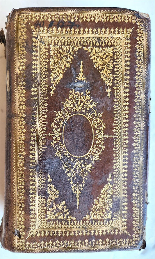 1623 French neo-skepticism by PIERRE CHARRON antique DECORATIVE BINDING