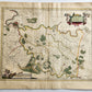 1640 MAP of LE PAIS de BRIE FRANCE by WILLEM BLAEU antique AUTHENTIC handcolored