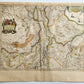 1640 MAP of GELDERLAND NETHERLANDS by WILLEM BLAEU antique AUTHENTIC handcolored