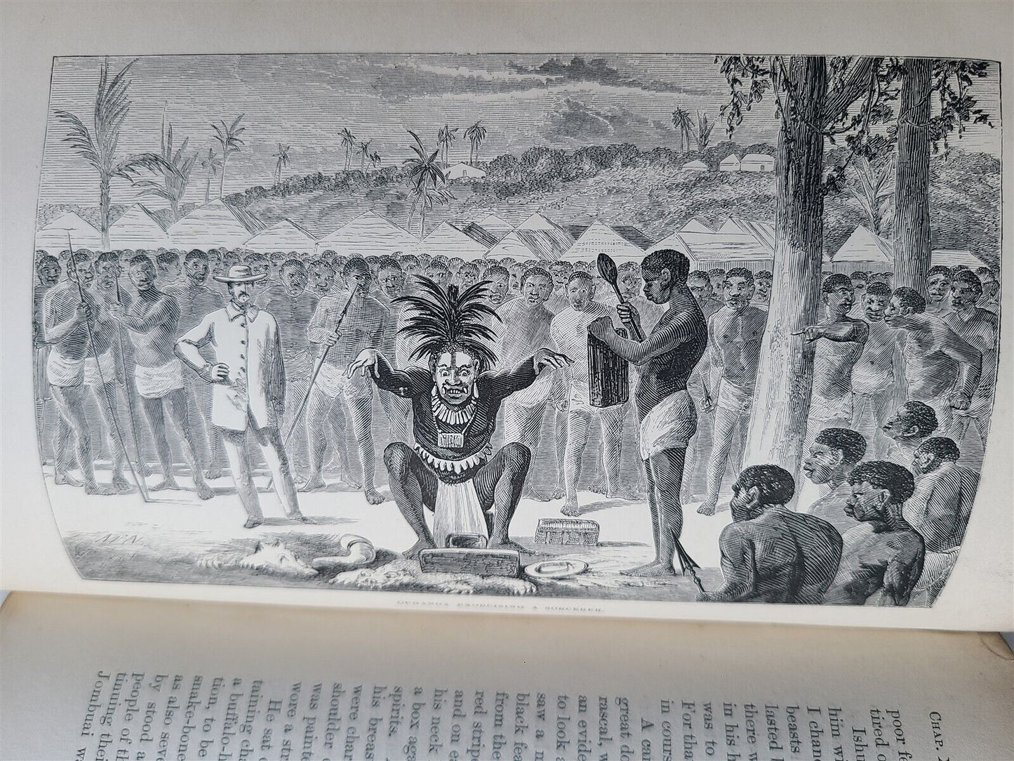 1861 EXPLORATIONS ADVENTURES in EQUATORIAL AFRICA by Chaillu illustrated antique