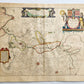 1640 MAP of MECHLIN AERSCHOT BELGIUM WILLEM BLAEU antique AUTHENTIC hand colored