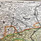 1720s MAP of GERMANY SAXONY by J.B.HOMANN antique AUTHENTIC hand colored