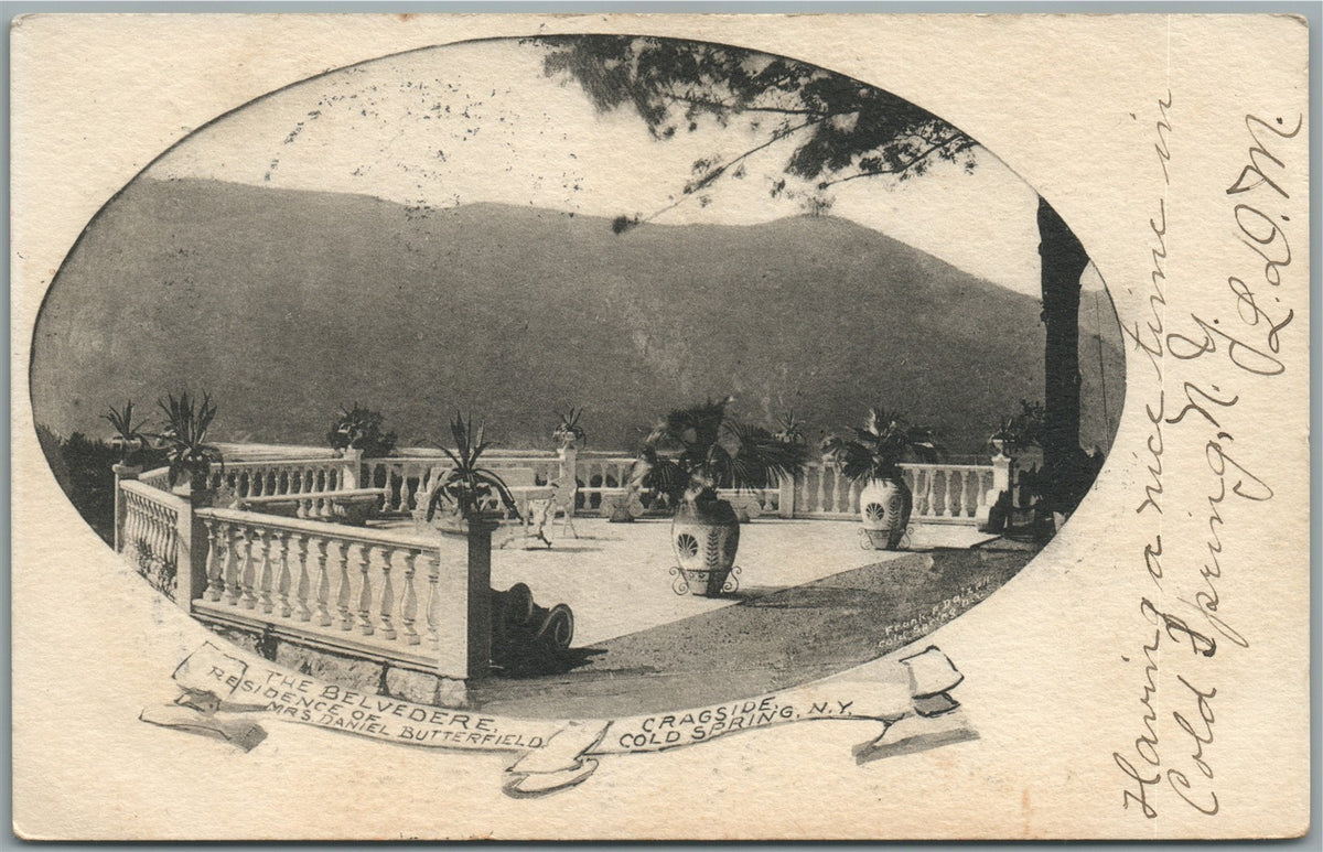 COLD SPRINGS NY RESIDENCE of DANIEL BUTTERFIELD ANTIQUE POSTCARD – Motka