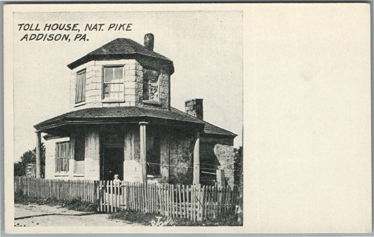 ADDSON PA TOLL HOUSE ANTIQUE POSTCARD