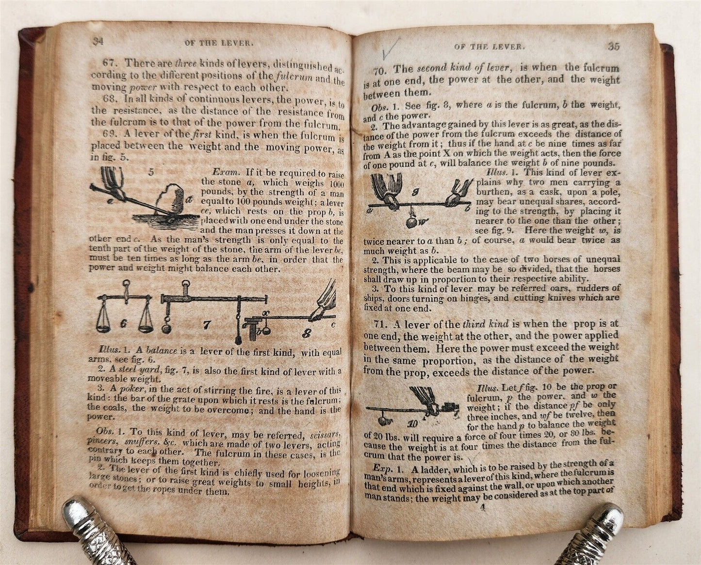 1824 GRAMMAR of NATURAL & EXPERIMENTAL PHILOSOPHY by D.BLAIR antique AMERICANA