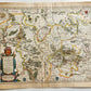 1640 MAP of GERMANY BRAUNSCHWEIG by WILLEM BLAEU antique AUTHENTIC hand colored