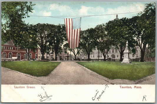 TAUNTON GREEN MA ANTIQUE POSTCARD