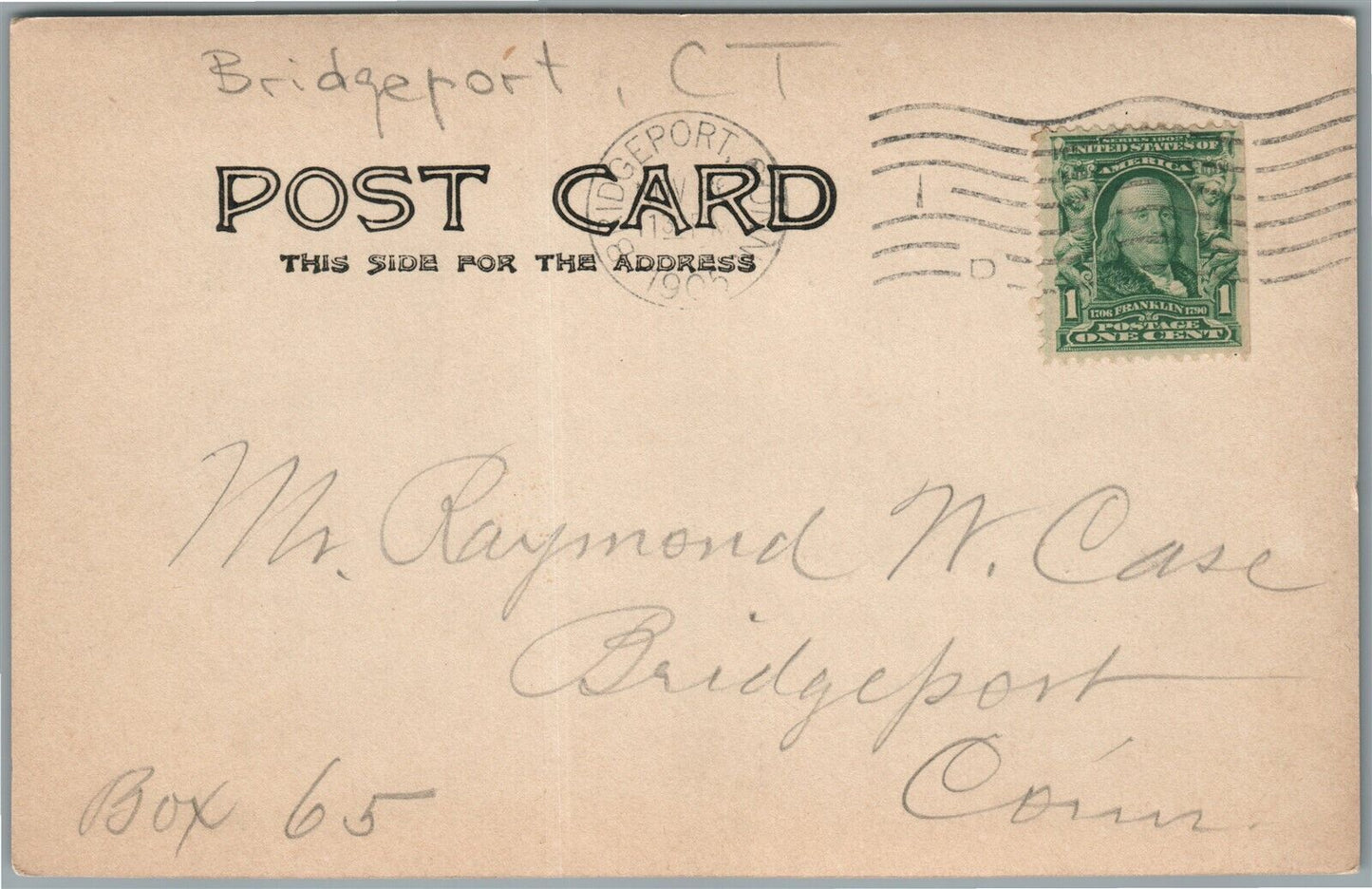 BRIDGEPORT CT MEMORIAL TOWER ANTIQUE REA,L PHOTO POSTCARD RPPC