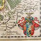 1640 MAP LOTHARINGIA LORRAINE FRANCE WILLEM BLAEU antique AUTHENTIC hand colored