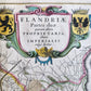 1640 BELGIUM GHENT MAP by WILLEM BLAEU antique AUTHENTIC hand colored