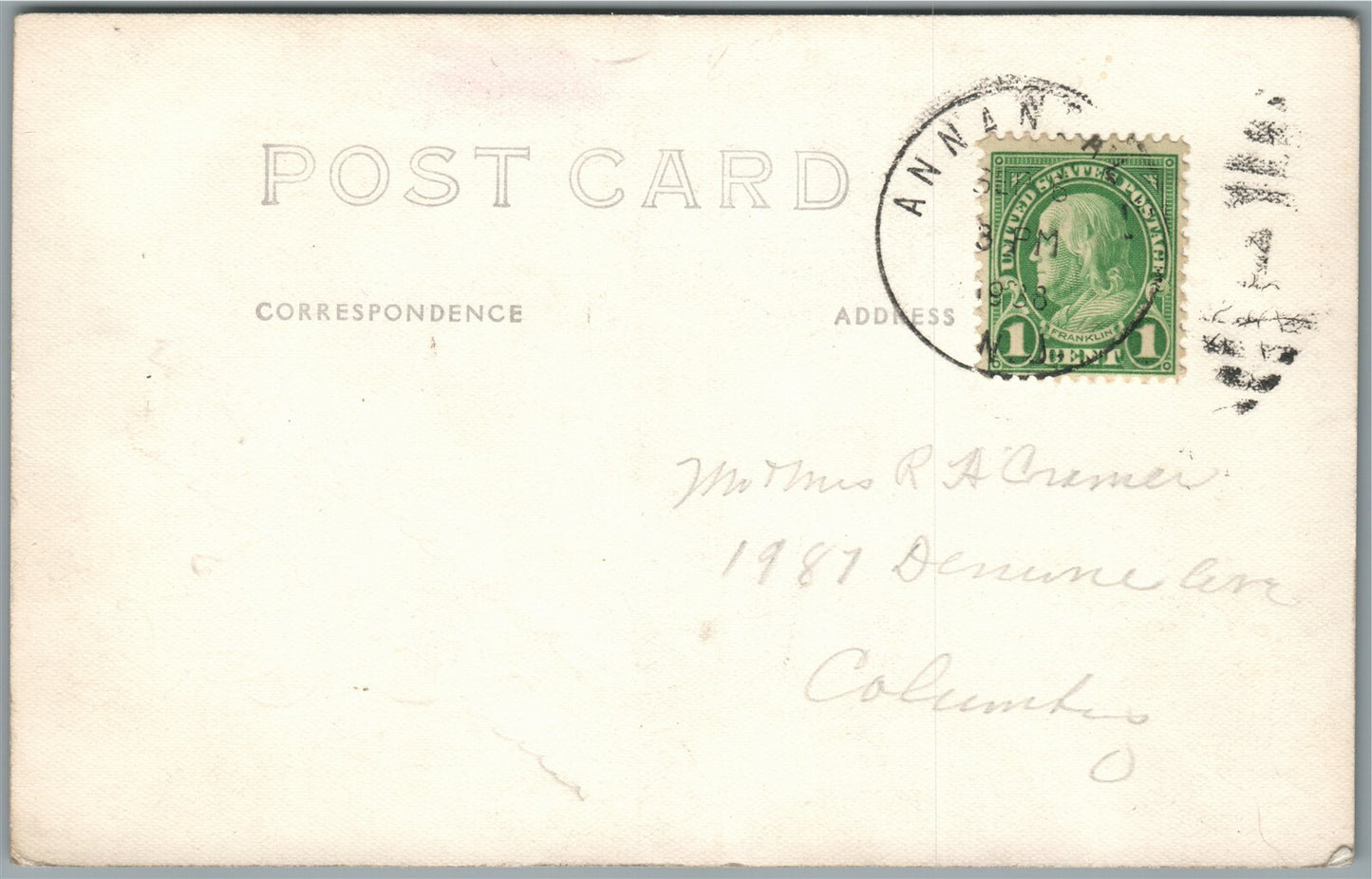 ANNANDALE NJ REFORMED CHURCH ANTIQUE REAL PHOTO POSTCARD RPPC