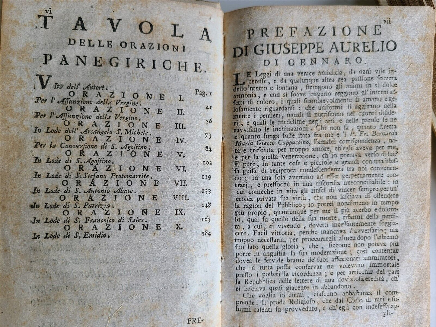 1773 ORAZIONI SACRE CAPPUCCINO BERNARDO MARIA GIACCO antique 2 vellum volumes