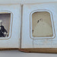 19th century AMERICAN PHOTO ALBUM w/ WASHINGTON PORTRAIT CLASPS antique RARE