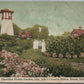 BROOK IN HAZELDEN FLOWER GARDEN ANTIQUE POSTCARD