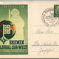1938 GERMAN WWII ERA BREMEN SCHLUSSEL ZUR WELT ANTIQUE POSTCARD