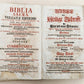 1737 BIBLE in LATIN & GERMAN antique PIGSKIN BOUND FOLIO