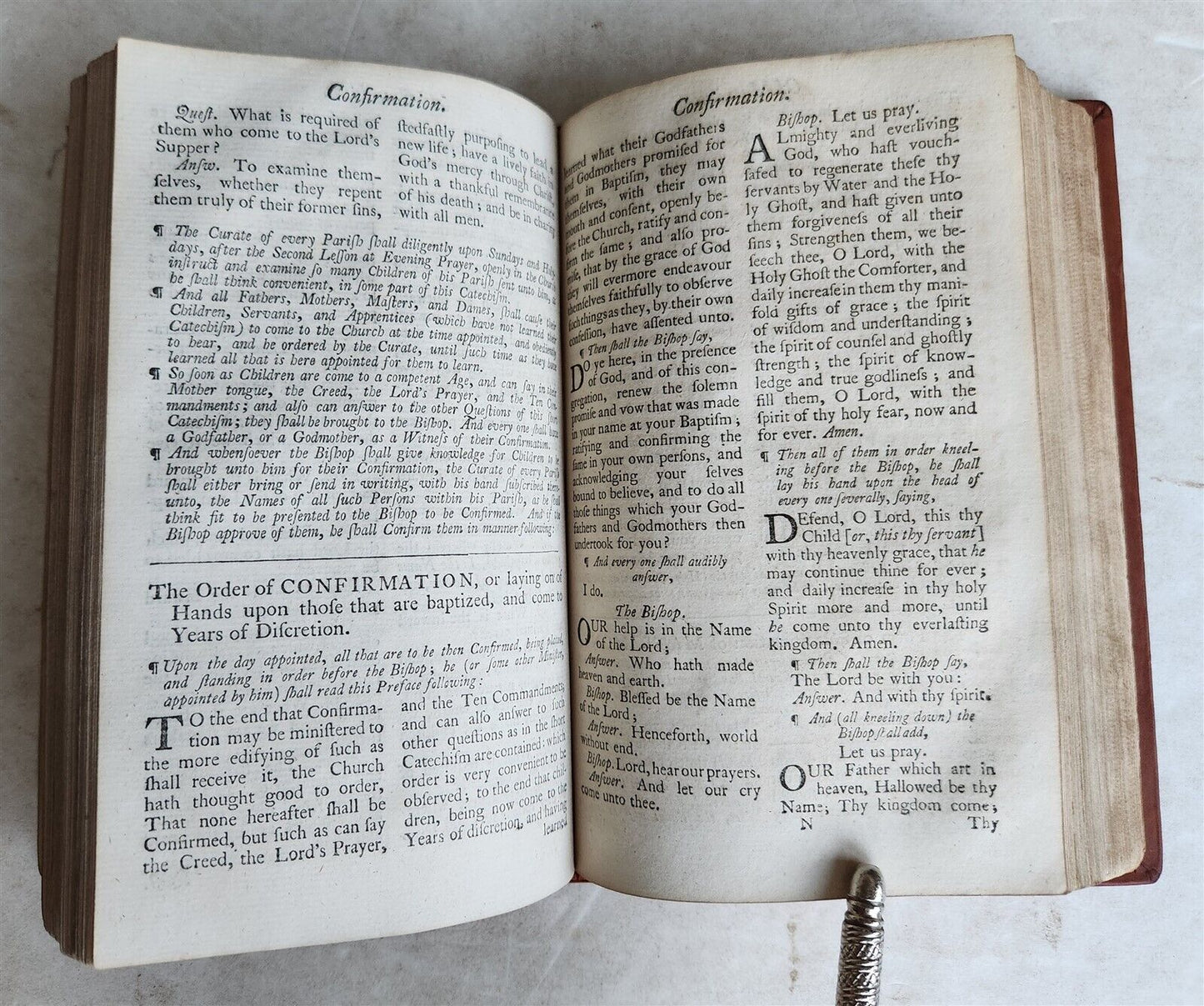 1769 BOOK of COMMON PRAYER w/ PSALTER in ENGLISH antique