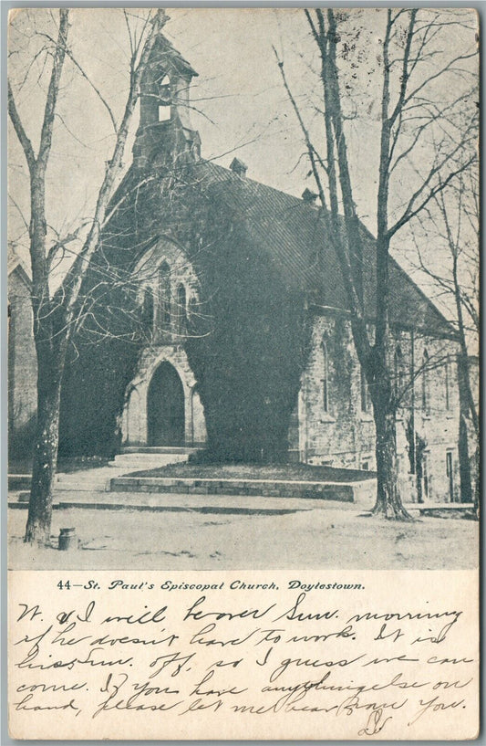 DOYLESTOWN PA ST. PAUL'S CHURCH ANTIQUE POSTCARD
