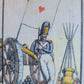 1816 TRANSFORMATION PLAYING CARDS NAPOLEONIC ERA SOLDIERS UNCUT SHEET ANTIQUE