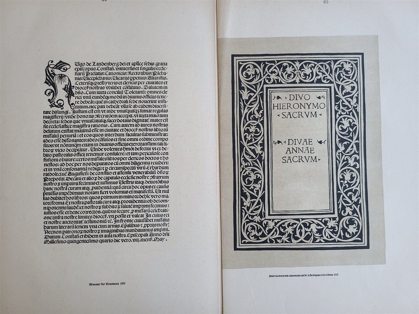 1922 FACSIMILES of LITURGICAL WORKS of Erhard Ratdolt AUGSBURG 1485-1522 antique