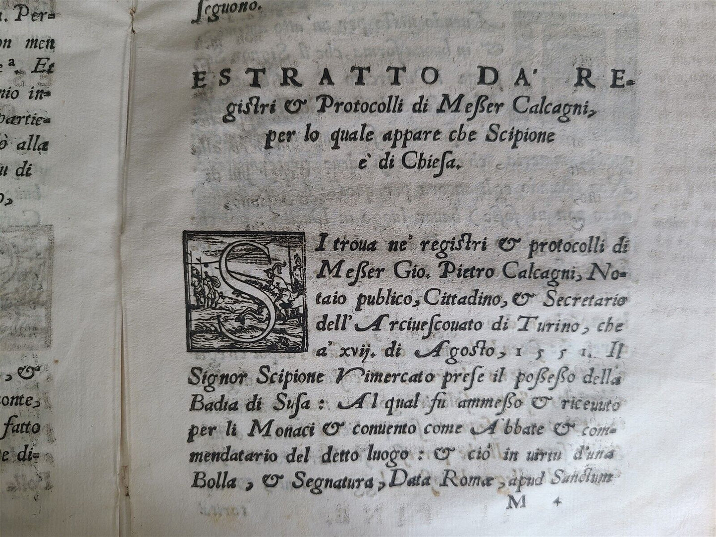 1561 DUELING MANIFESTO DELL ILL. SIGNOR LODOVICO BIRAGO antique 16th CENTURY