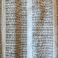 TORAH SCROLL FRAGMENT MANUSCRIPT on VELLUM antique BIBLE DEUTERONOMY 11:4-13:12