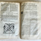 1725 COMMENTARIUS in ECCLESIASTEN PIGSKIN BOUND FOLIO w/ CLASPS antique