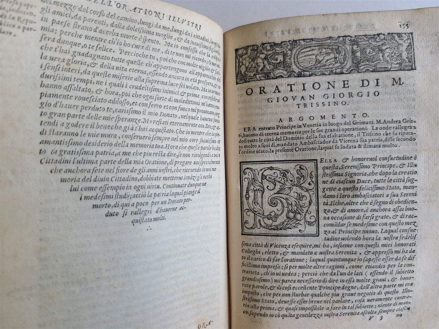 1569 ORATIONS by MANY ILLUSTRIOUS MEN - FRANCESCO SANSOVINO antique VELLUM