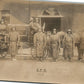 EARLY FIRE STATION FIREMEN ANTIQUE REAL PHOTO POSTCARD RPPC