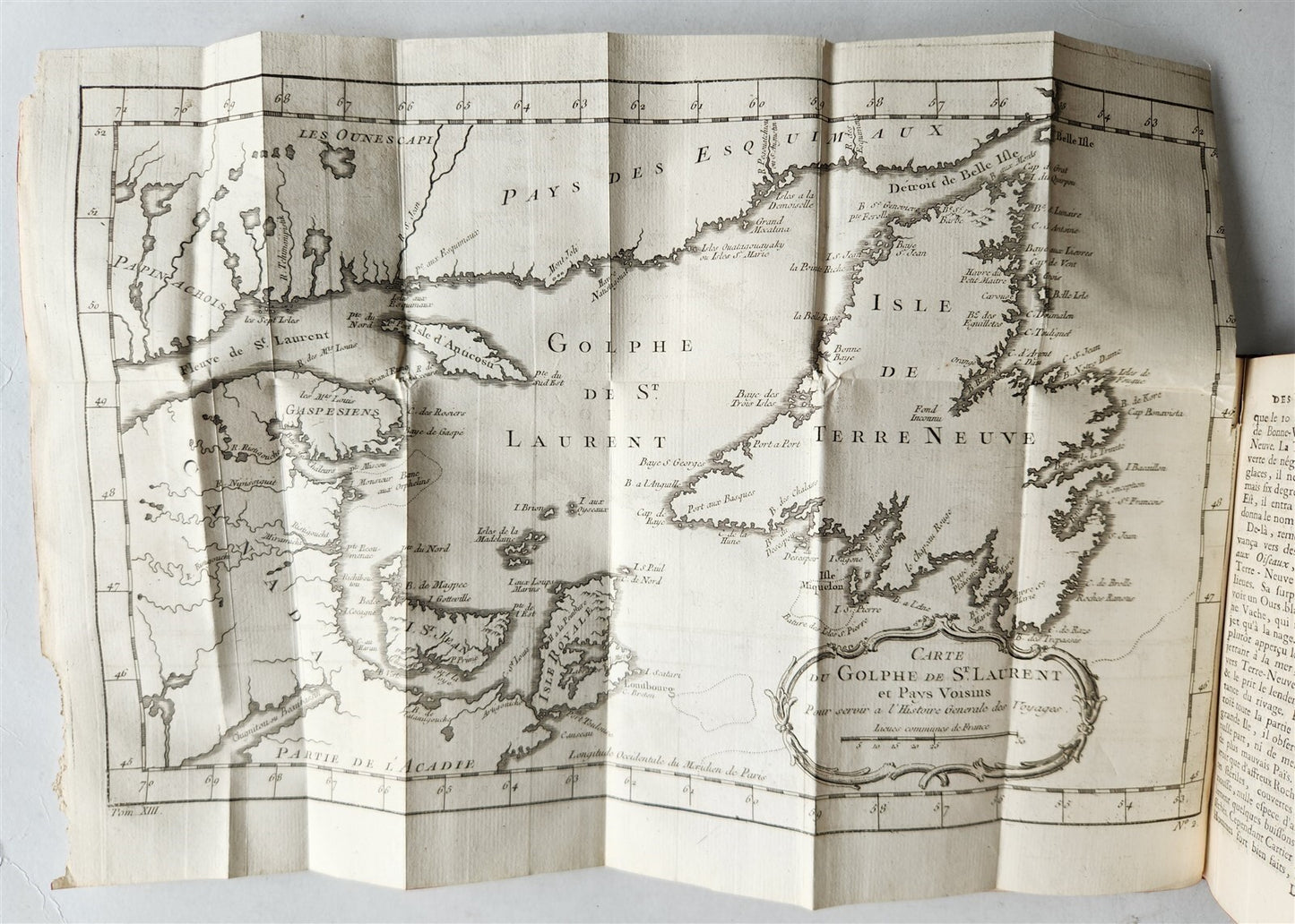 1752 HISTOIRE des VOYAGES antique Vol.49 SOUTH AMERICA & CANADA illustrated