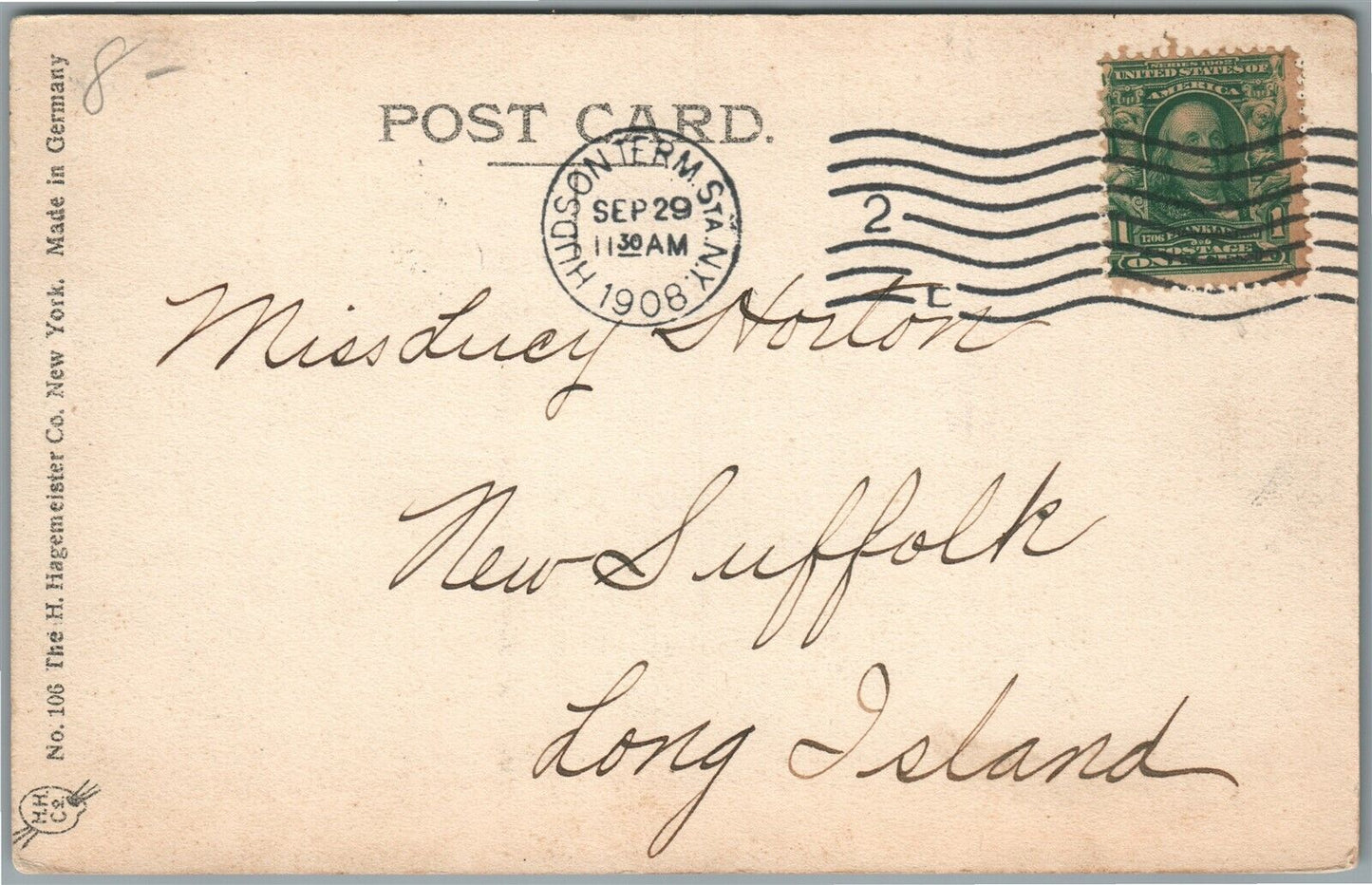 NEW YORK NY 32nd and BROADWAY ANTIQUE POSTCARD