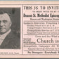 BATH ME BEACON STREET METHODIST CHURCH INVITATION ANTIQUE POSTCARD