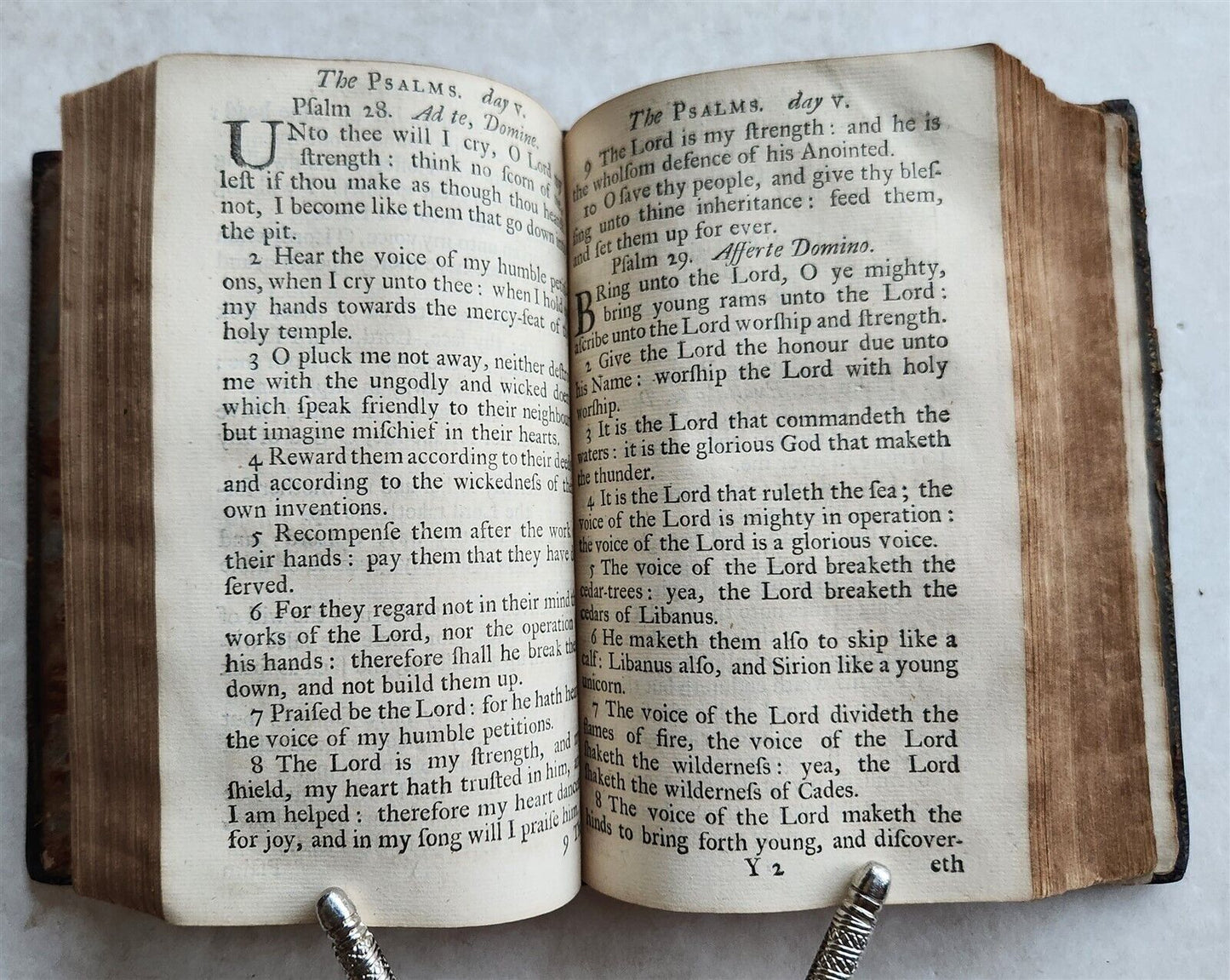 1753 BOOK of COMMON PRAYER w/ PSALTER in ENGLISH antique