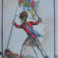 1816 TRANSFORMATION PLAYING CARDS NAPOLEONIC ERA SOLDIERS UNCUT SHEET ANTIQUE