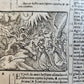 1602 BIBLE in LATIN ILLUSTRATED w/ MAP & NUMEROUS WOODCUTS antique