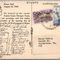 US OLYMPIC TEAM 1960 ROME ITALY VINTAGE POSTCARD w/ STAMPS