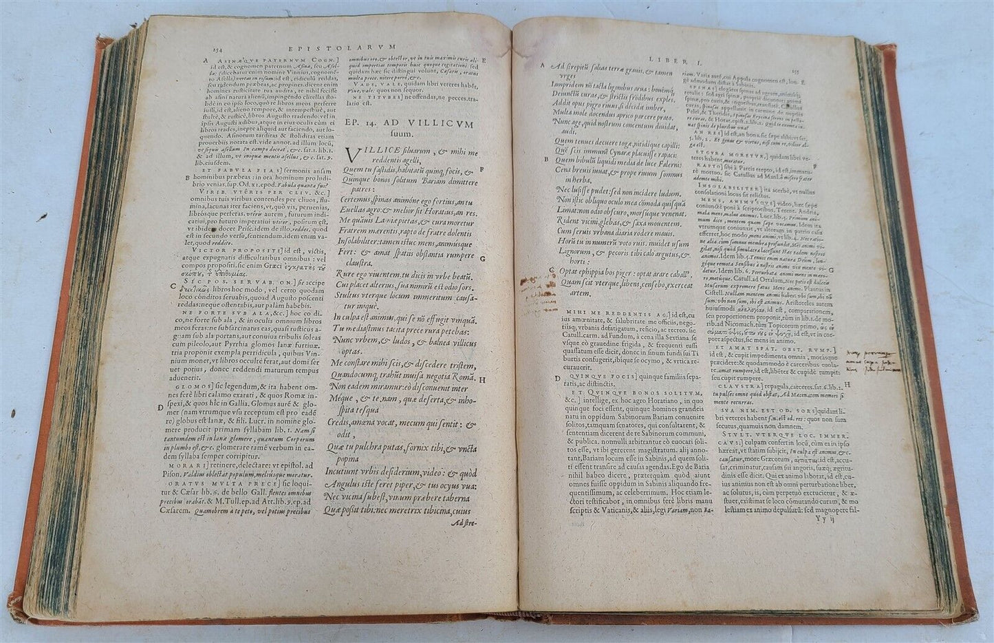 1567 HORACE POETRY antique FOLIO in LATIN 16th century