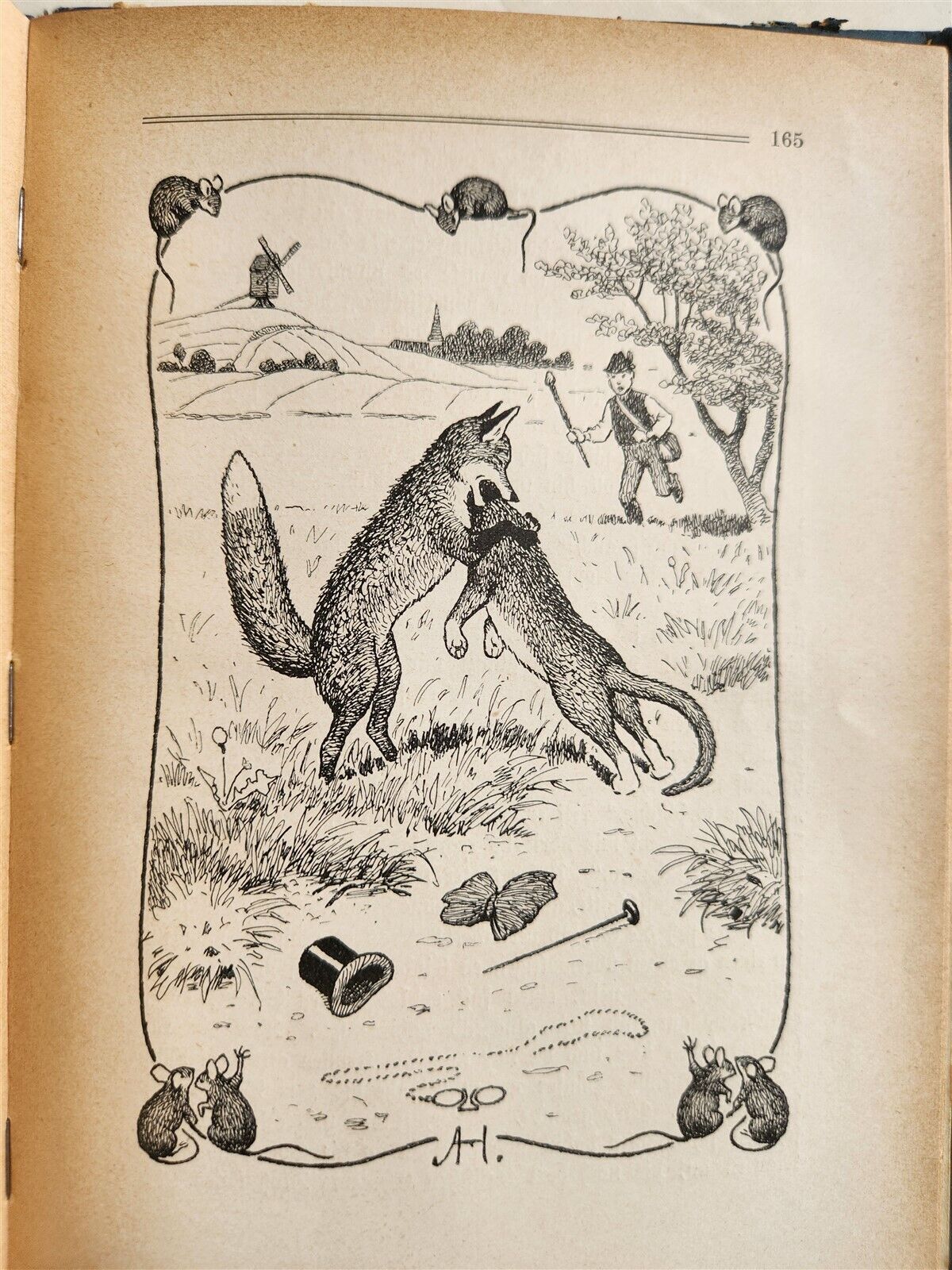 1900s ILLUSTRATED GERMAN CHILDREN BOOK antique FAIRYTALE LAND OF ANIMALS