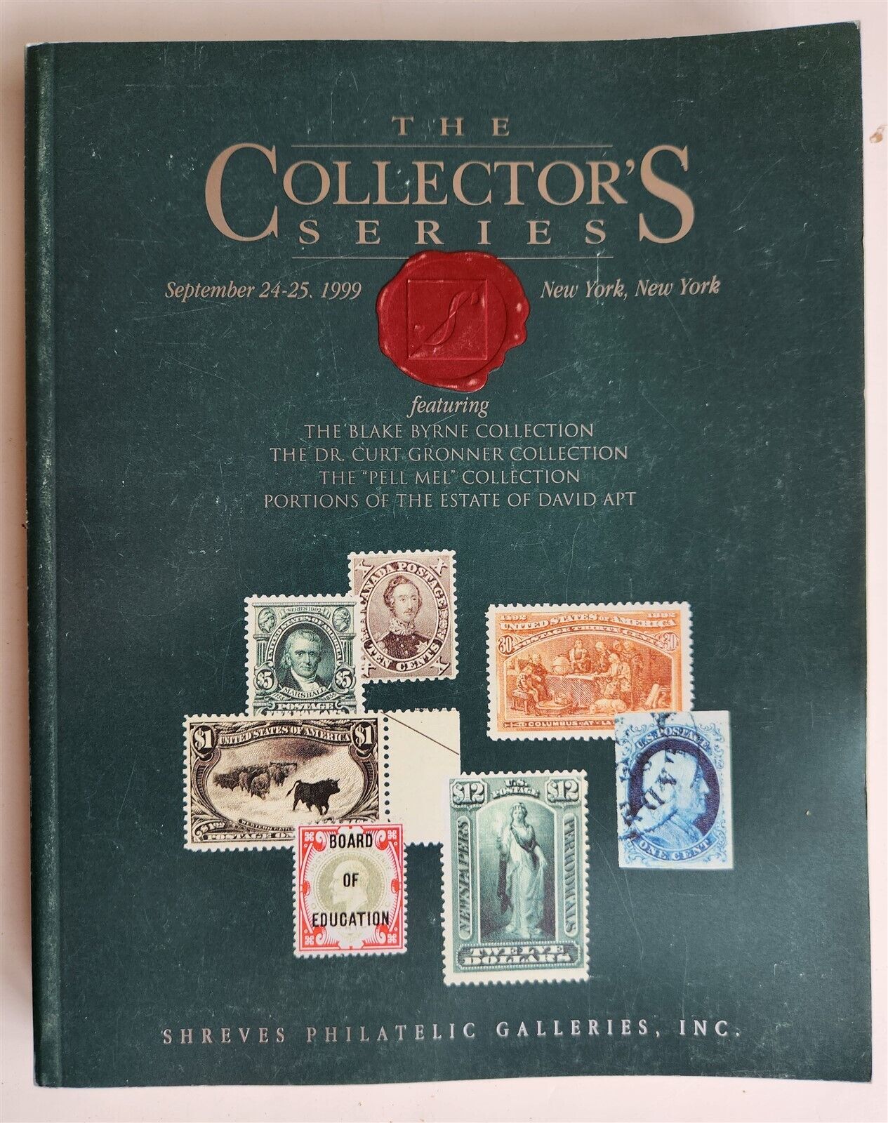 PHILATELIC SHREVES AUCTION CATALOG STAMPS BLAKE BYRNE & PELL MEL COLLECTION 1999