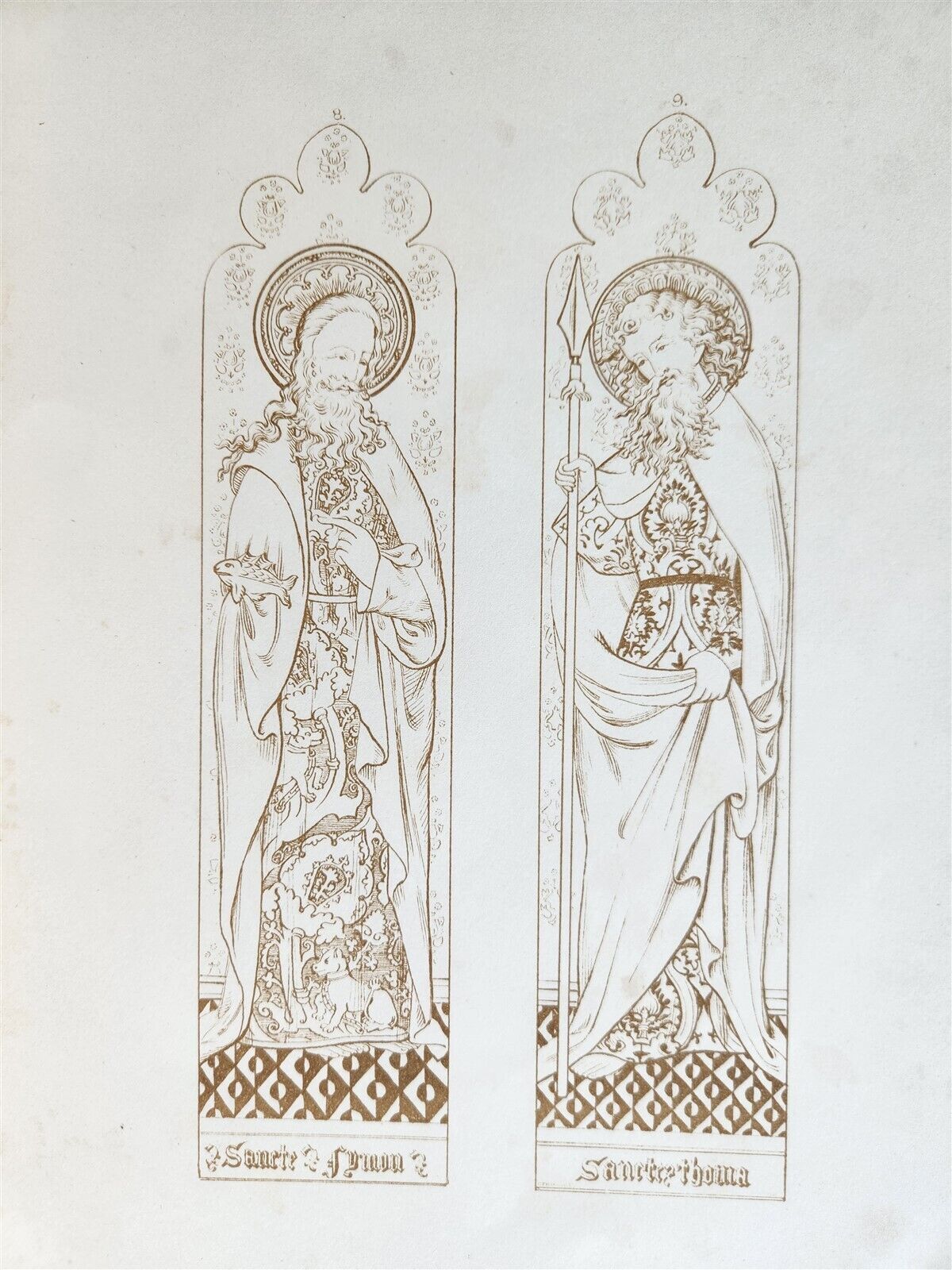 1867 ILLUSTRATIONS of the ROOD SCREEN in RANWORTH antique ILLUSTRATED FOLIO