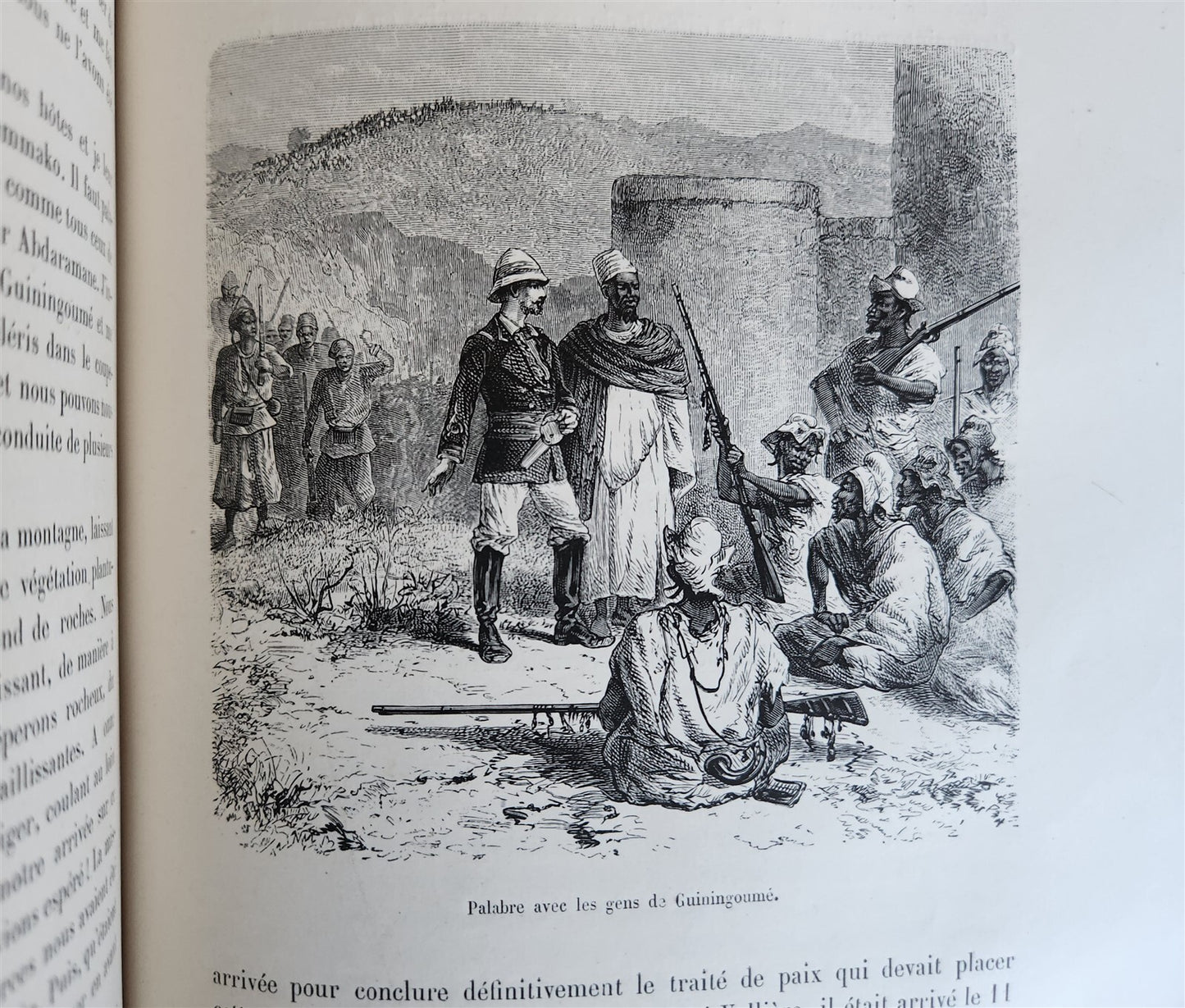 1885 AFRICA EXPLORATION VOYAGE SOUDAN FRANCAIS Haut-Niger antique ILLUSTRATED