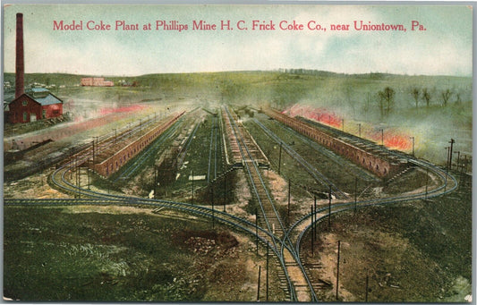 UNIONTOWN PA MODEL COKE PLANT ANTIQUE POSTCARD