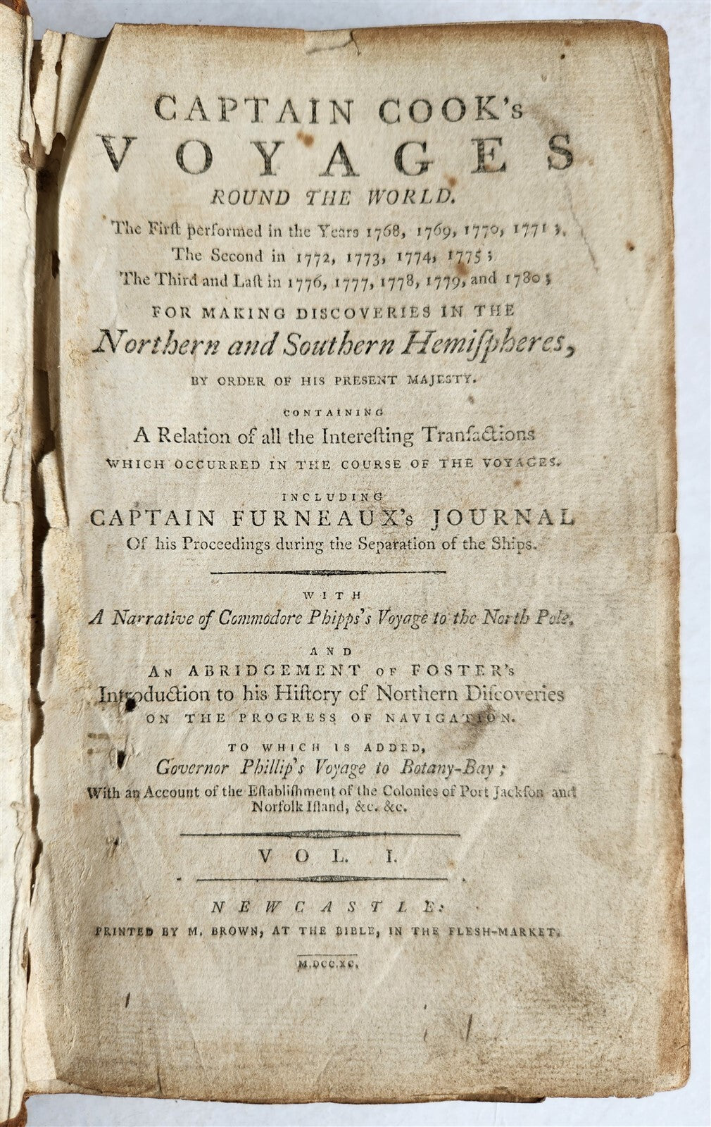 1790 CAPTAIN COOK'S VOYAGES ROUND THE WORLD 3 VOLS ILLUSTRATED antique ENGLISH