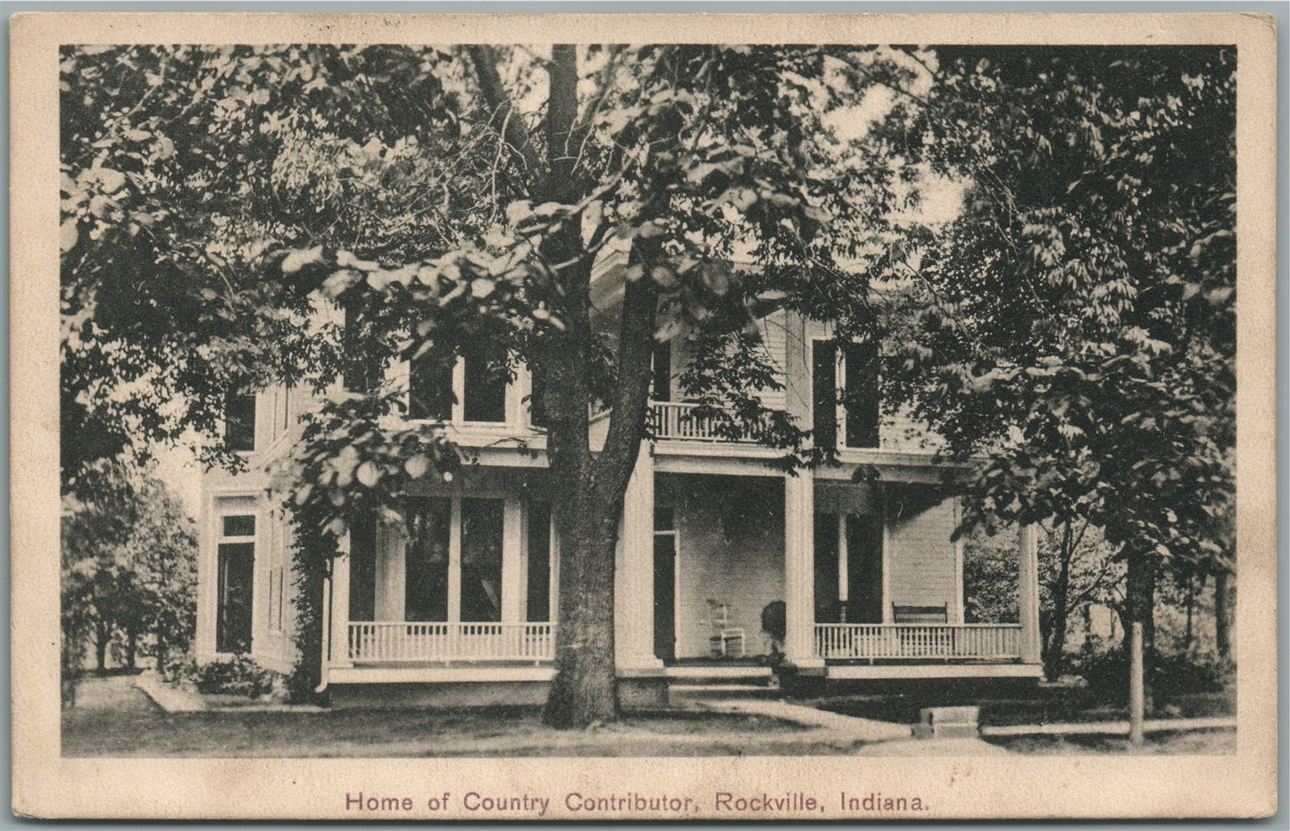 ROCKVILLE IN HOME OF COUNTRY CONTRIBUTOR ANTIQUE POSTCARD