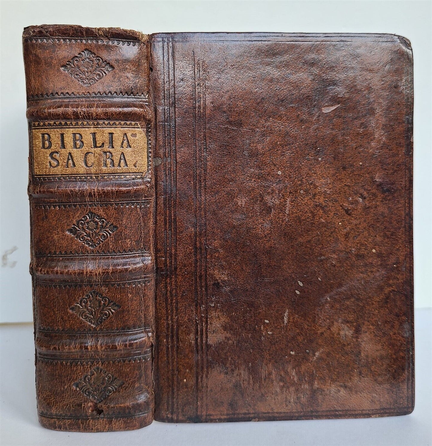 1587 BIBLE 16th CENTURY BIBLIA SACRA by PLANTIN antique OLD & NEW TESTAMENT