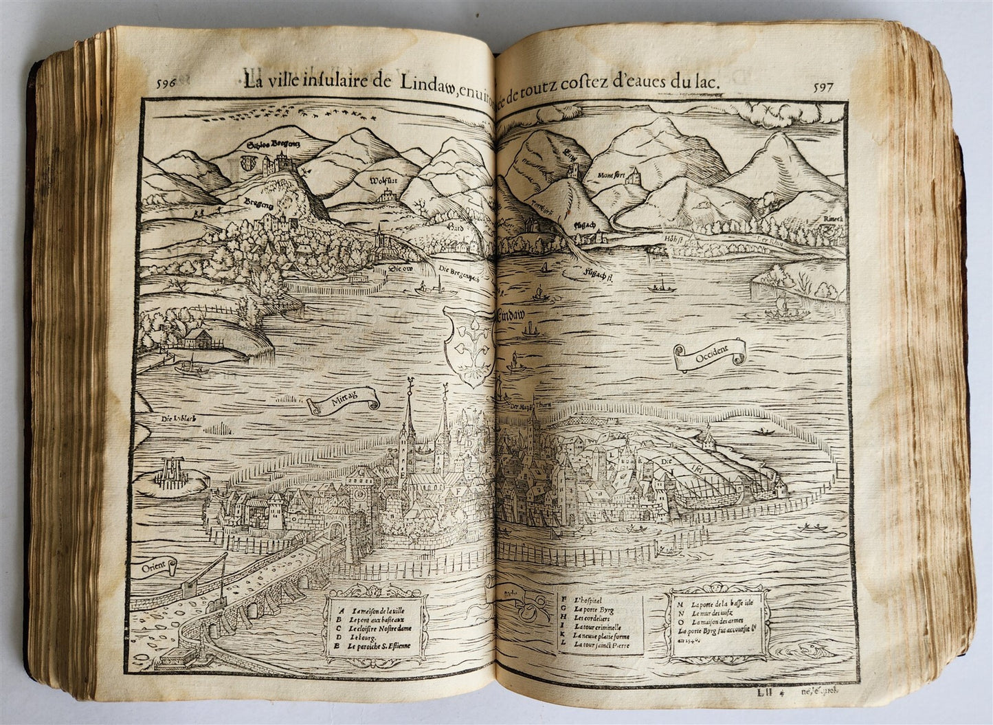 1556 COSMOGRAPHY by Sebastian Munster antique RARE ILLUSTRATED 16th cent. FOLIO