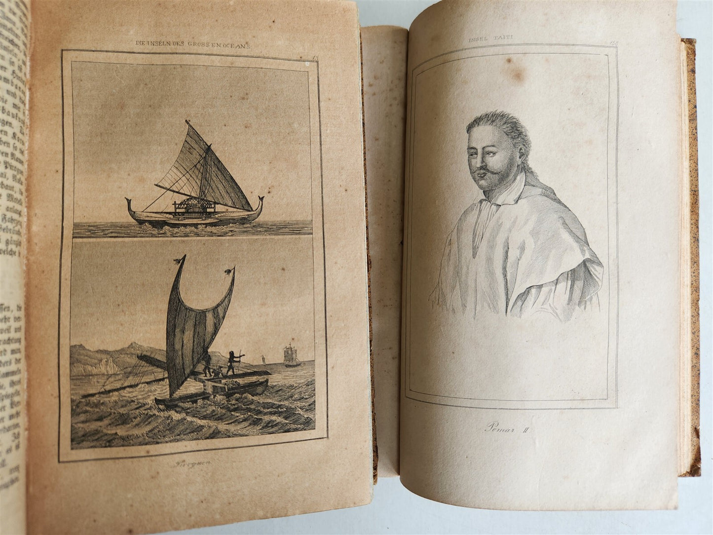 1838 TRAVELS to OCEANIA MALAYSIA POLYNESIA 3 VOLUMES antique ILLUSTRATED German