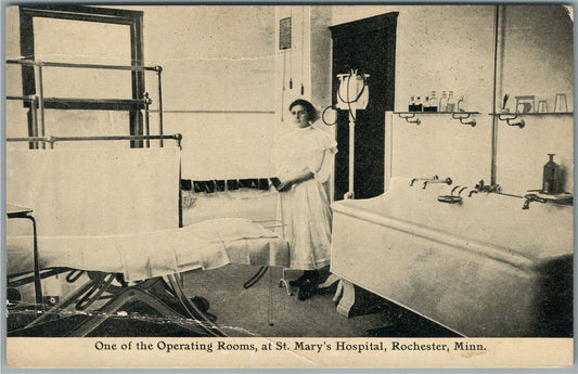 ROCHESTER MN ST.MARY'S HOSPITAL OPERATING ROOM ANTIQUE POSTCARD