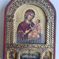 GREEK BYZANTINE RUSSIAN ORTHODOX ICON on WOOD of MOTHER OF GOD modern w/ COA