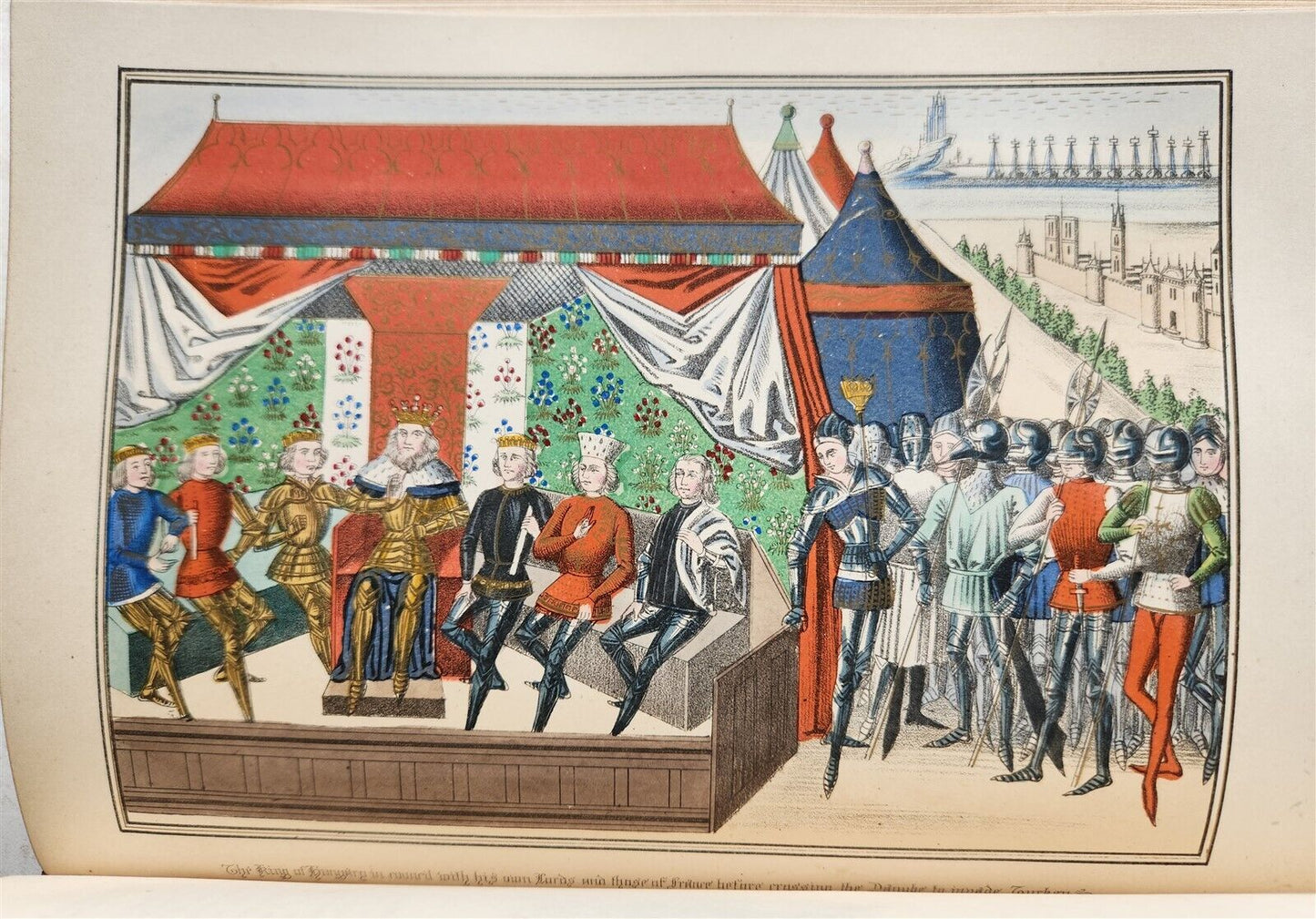 1868 FROISSART CHRONICLES of ENGLAND FRANCE SPAIN 2 VOLUMES antique ILLUSTRATED